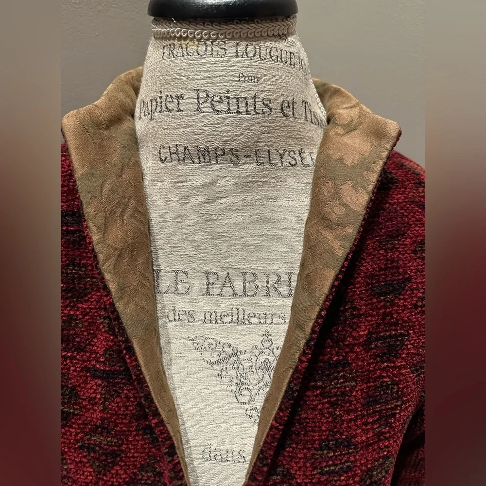 Susan Smith Artwear Chenille Patterned Jacket w/Jacquard Accents - VERY UNIQUE!! - Picture 7 of 13